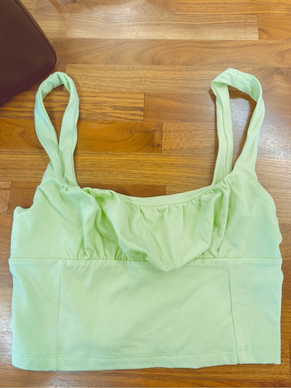 Wilfred Free Light Neon Green Bralette Cropped Tank